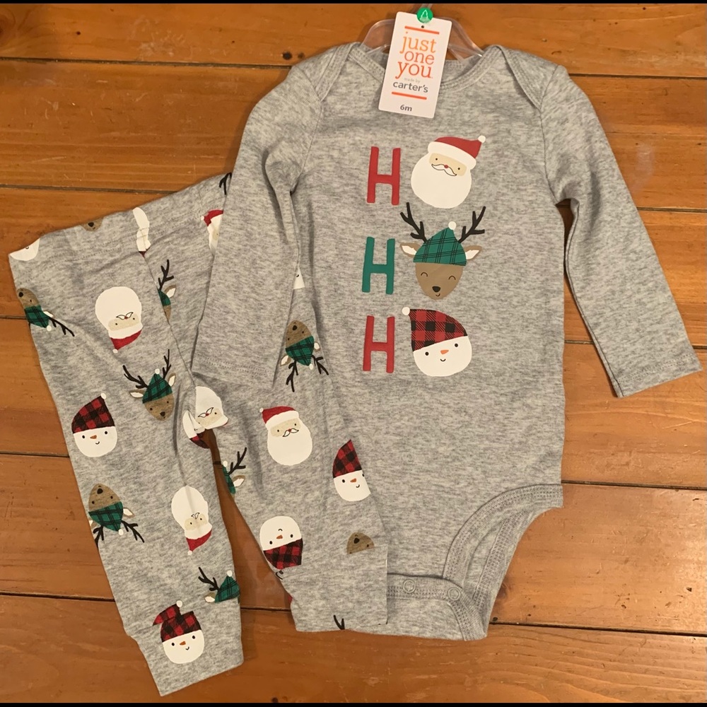 New Ho Ho Ho Carter’s Christmas Set Sz 6 mo